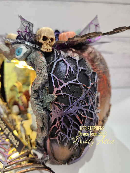 Halloween Pumpkin Mixed media Project