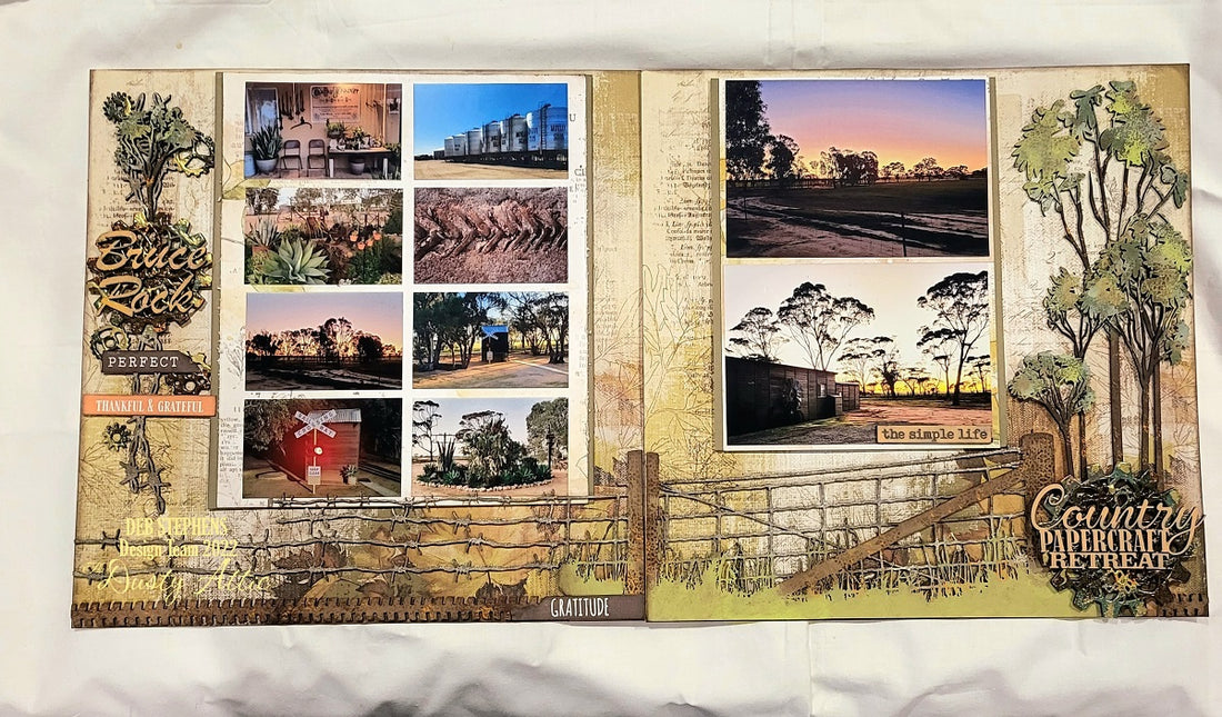 The Simple Life Scrapbook Double Layout - DT Project for Dusty Attic