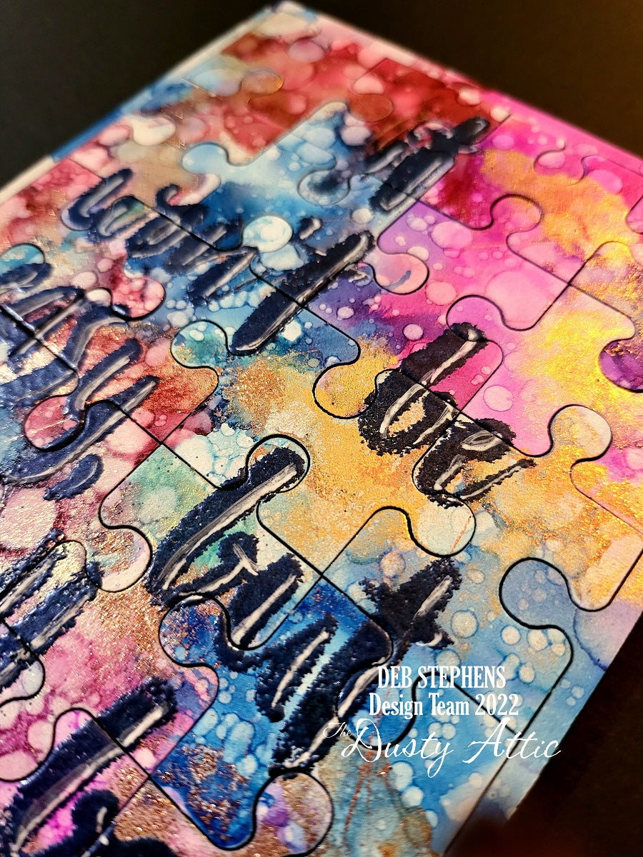 Wise Words Jigsaw Puzzle - Dusty Attic Mood board DT Challenge