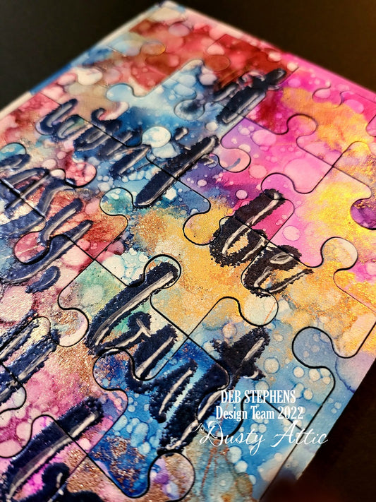 Wise Words Jigsaw Puzzle - Dusty Attic Mood board DT Challenge