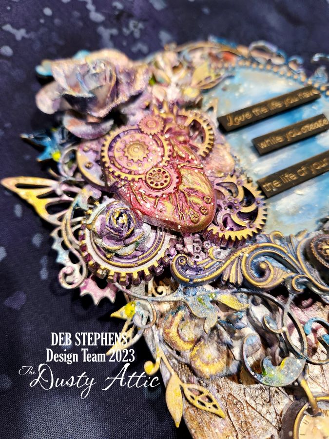 Vintage Mirror Tag -Dusty Attic February Mood Board challenge