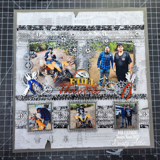 Full Throttle - Dusty Attic Scrapbook layout