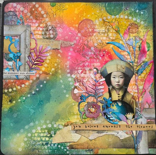 Art Journal Page - You belong amongst the flowers - Saturday 7th November 2026