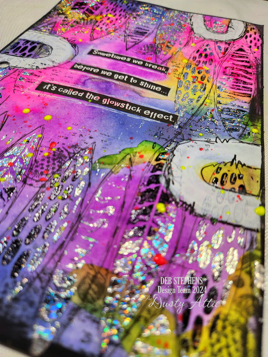Glowstick Effect- Art Journal Page Saturday 25th May 2024