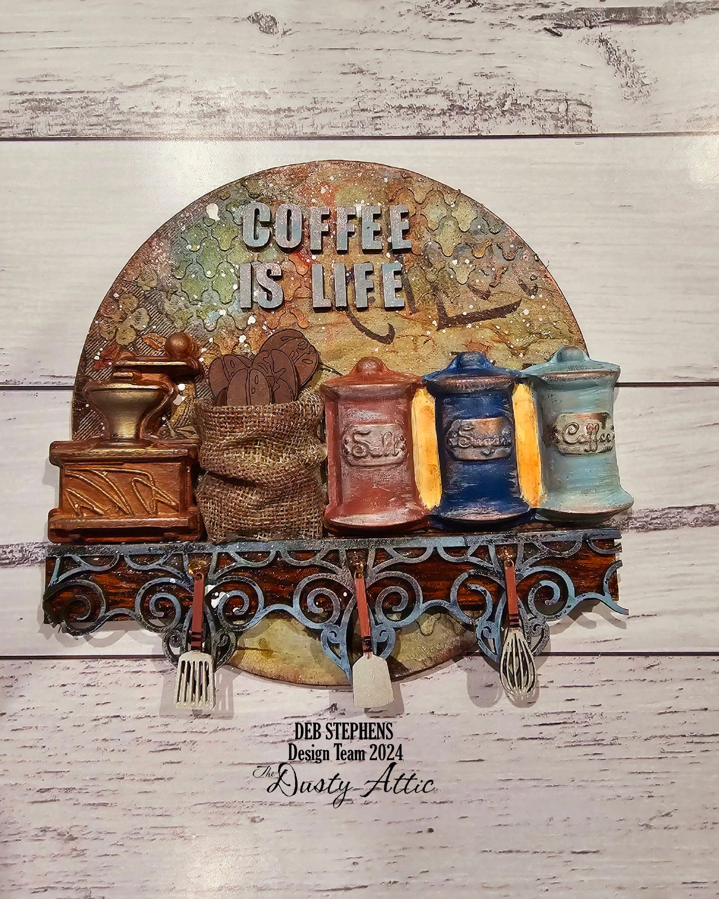 KIT ONLY - Free postage within Australia - Coffee Is life - Mixed Media Plaque