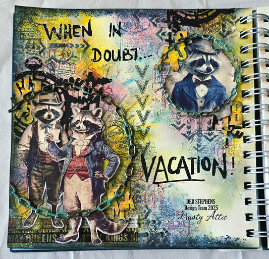 Quirky characters Art Journal Page - Saturday August 23rd