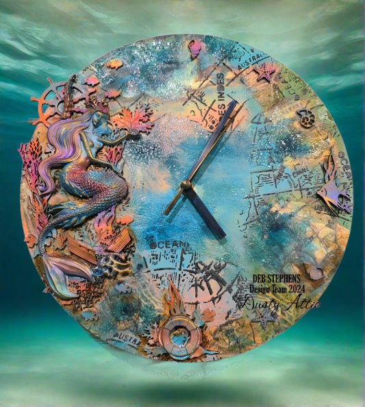 Sirens Song Mixed Media Clock - Saturday 20th July 2024